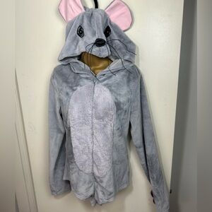 Tricks N’ Treat X Dolls Kill Grey Faux Fur Gnaw On This Rat Costume Set NWT S